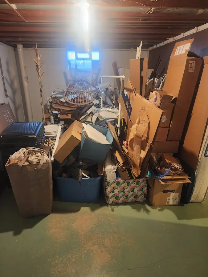 Roll-off dumpster container at job site for 20 Yard Dumpster Rental in Amwell